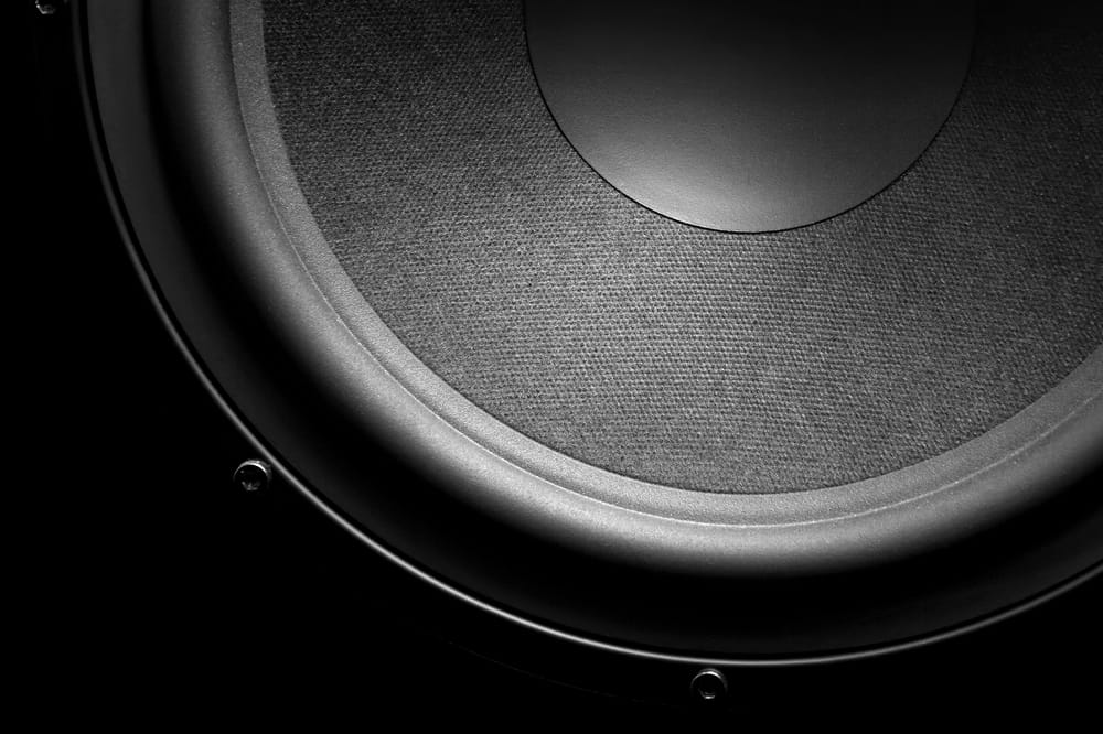 Close-up van een subwoofer